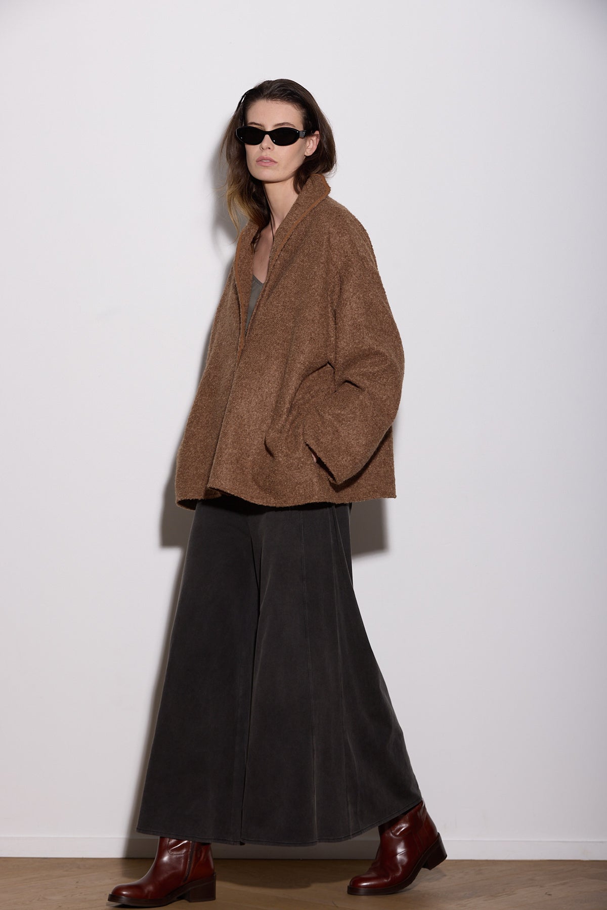 OVERSIZED ALPACA JACKET CARAMEL