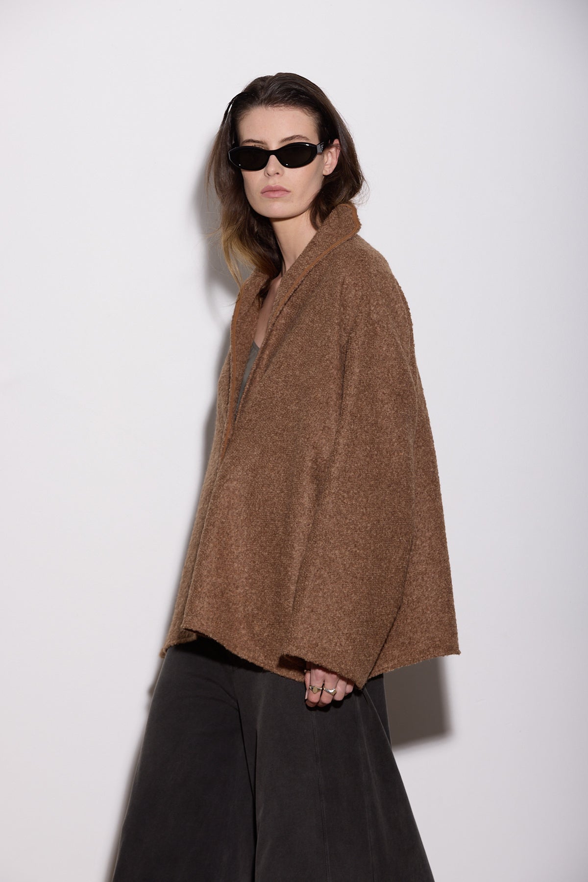 OVERSIZED ALPACA JACKET CARAMEL