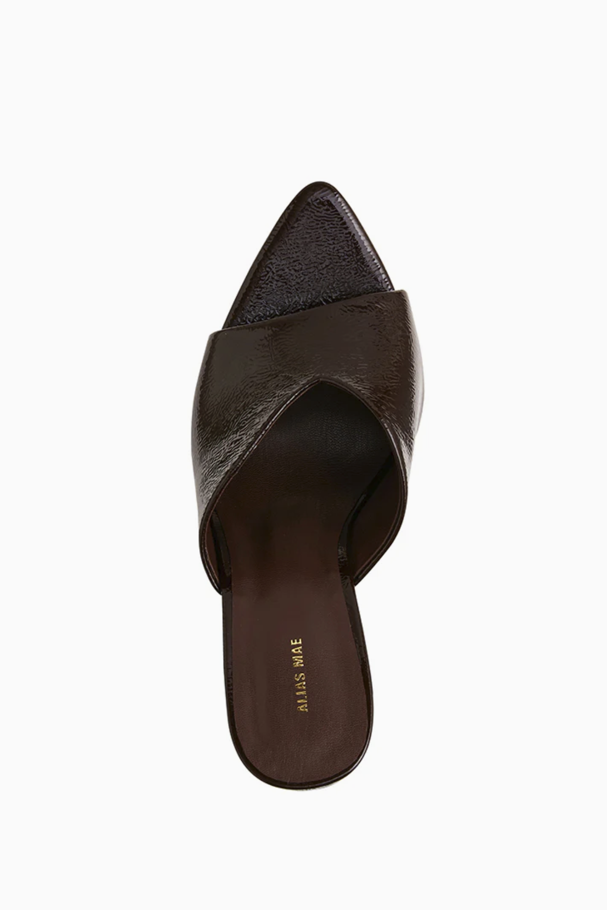 RHIANNA CHOC OILY LEATHER SHOES - 39 - (fair condition)