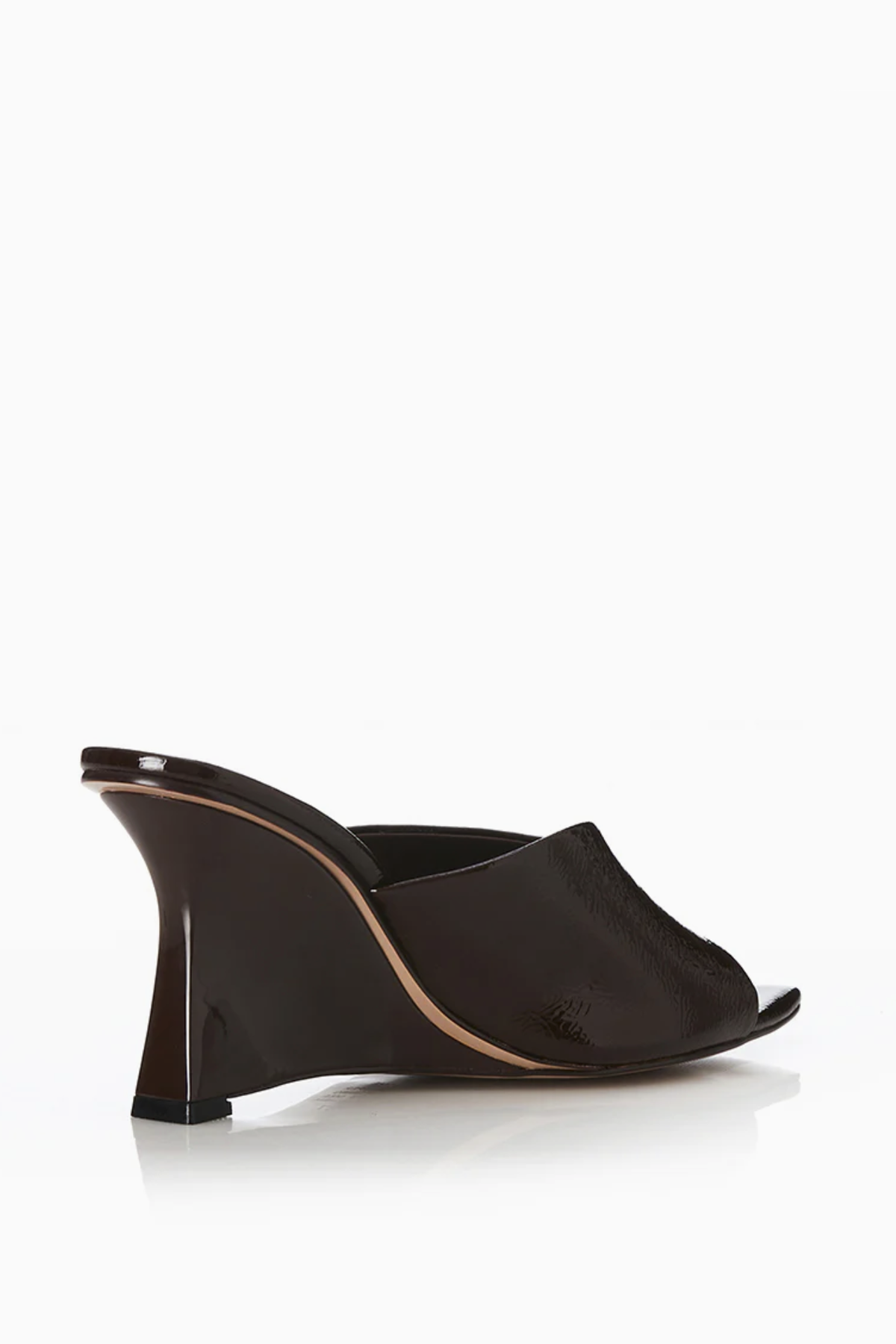 RHIANNA CHOC OILY LEATHER SHOES - 39 - (fair condition)