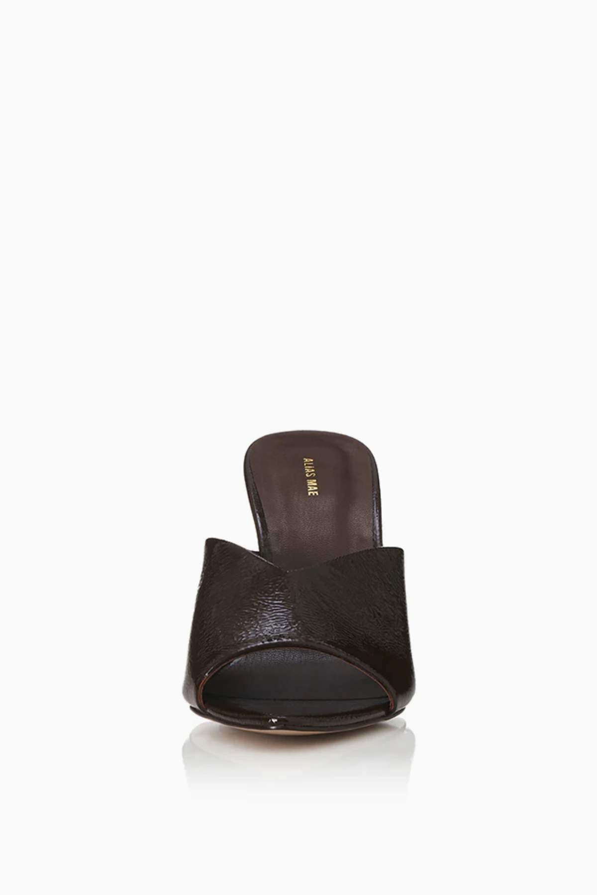 RHIANNA CHOC OILY LEATHER SHOES - 39 - (fair condition)