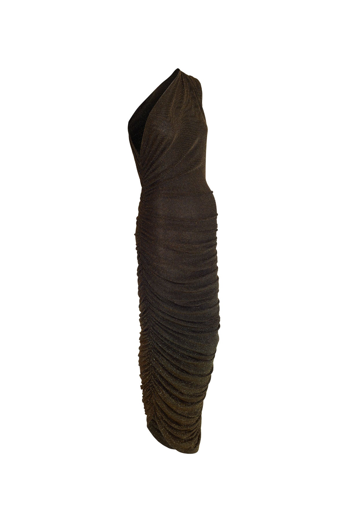 SALIDA DRESS BLACK &amp; GOLD LUREX RUNWAY