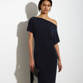 SENNA DRESS LONG DARK NAVY - KNUEFERMANN 