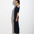 SENNA DRESS LONG DARK NAVY - KNUEFERMANN 