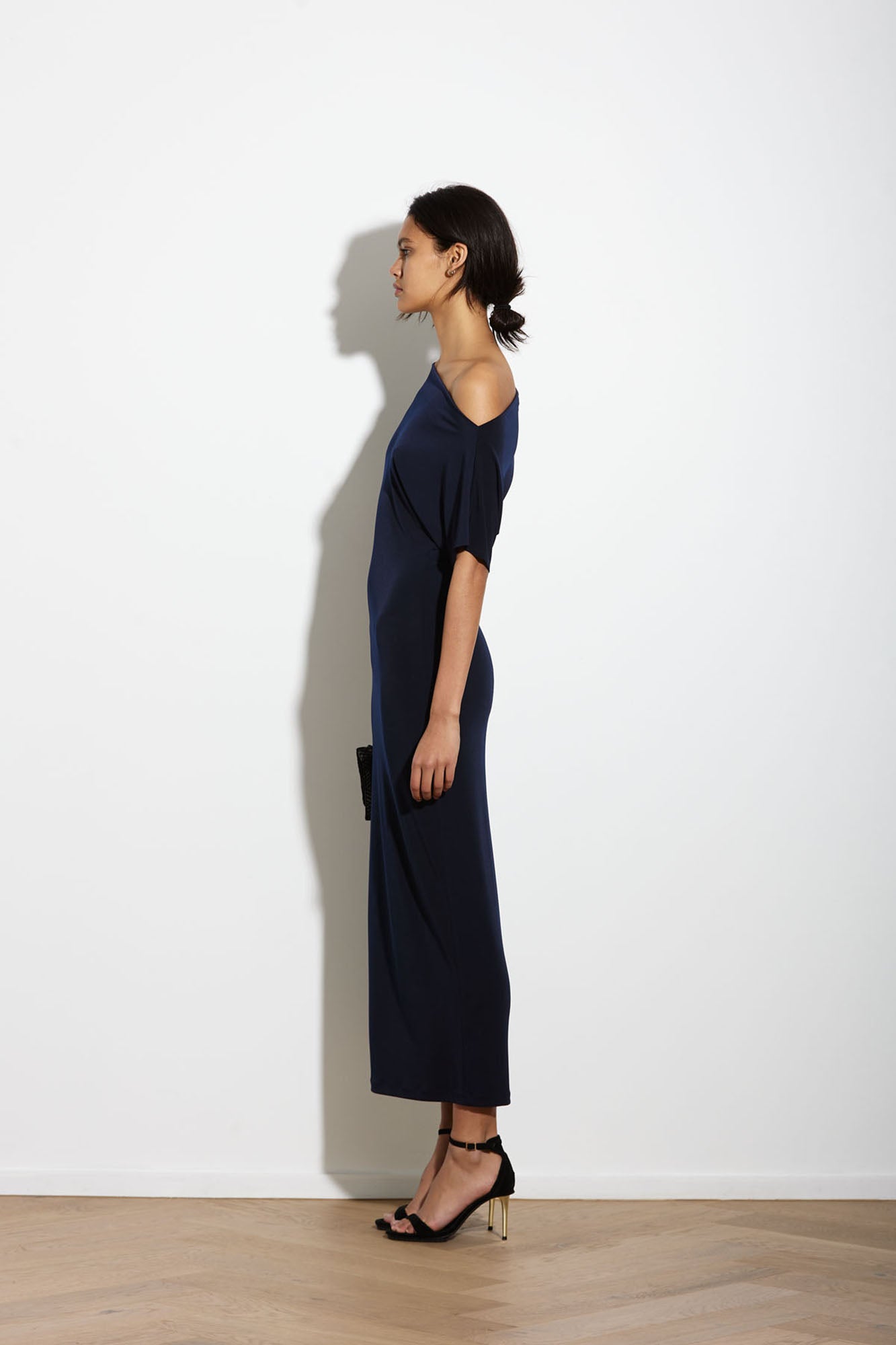 SENNA DRESS LONG DARK NAVY - KNUEFERMANN 