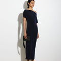 SENNA DRESS LONG DARK NAVY - KNUEFERMANN 