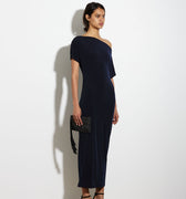 SENNA DRESS LONG DARK NAVY - KNUEFERMANN 