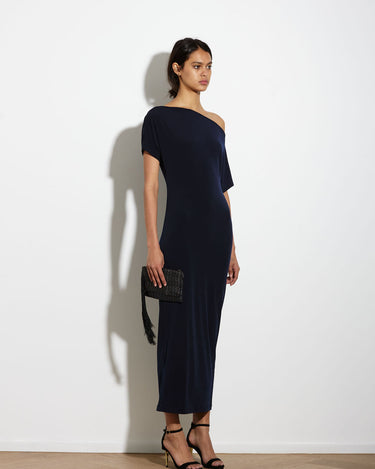 SENNA DRESS LONG DARK NAVY - KNUEFERMANN 