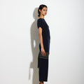 SENNA DRESS LONG DARK NAVY - KNUEFERMANN 