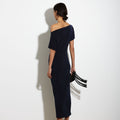 SENNA DRESS LONG DARK NAVY - KNUEFERMANN 