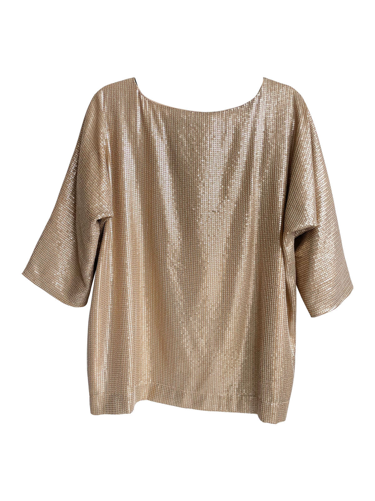 SEQUIN SHIFT TOP GOLD