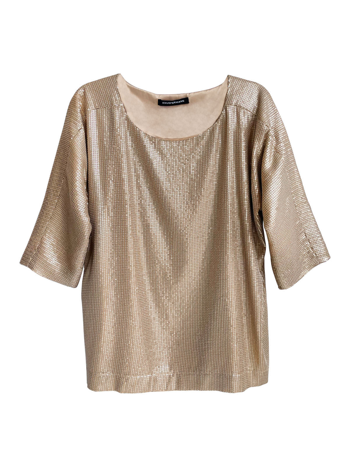 SEQUIN SHIFT TOP GOLD