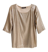 SEQUIN SHIFT TOP GOLD - KNUEFERMANN 