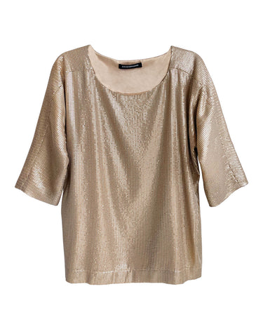 SEQUIN SHIFT TOP GOLD - KNUEFERMANN 