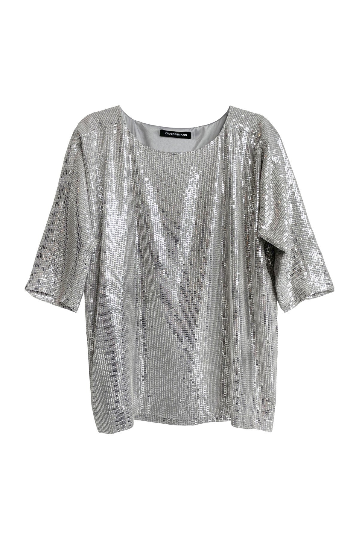 SEQUIN SHIFT TOP SILVER - KNUEFERMANN 