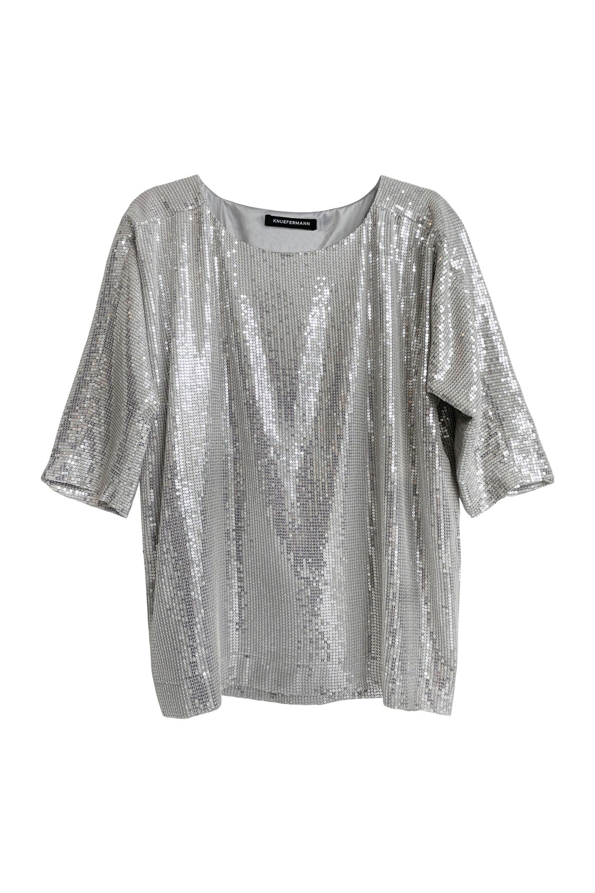 SEQUIN SHIFT TOP SILVER