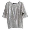 SEQUIN SHIFT TOP SILVER - KNUEFERMANN 