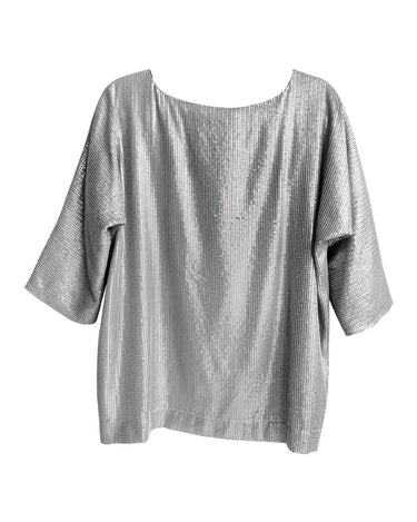 SEQUIN SHIFT TOP SILVER - KNUEFERMANN 