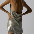 SEQUIN MINIDRESS SILVER - KNUEFERMANN 