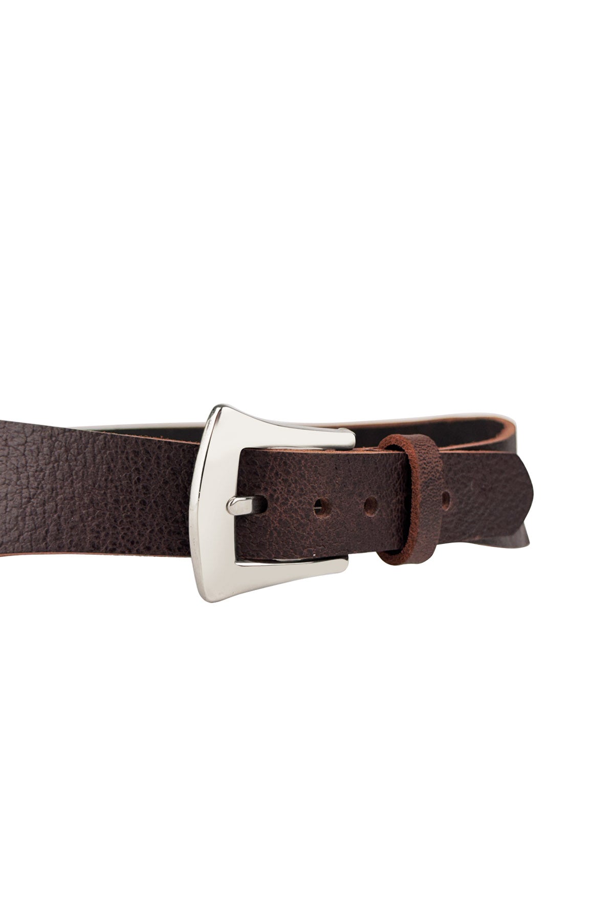 SADDLE BELT NICKEL BUCKLE