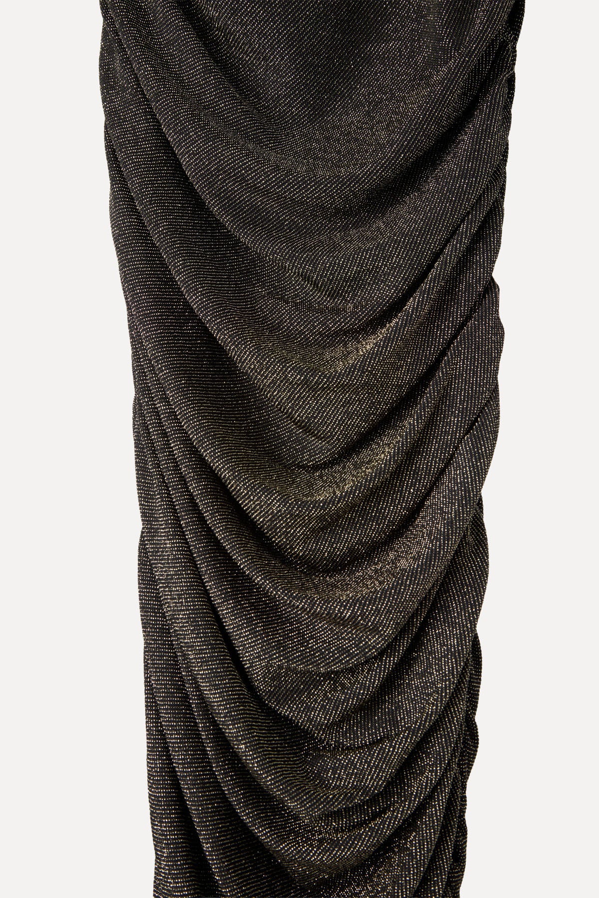 SALIDA DRESS BLACK & GOLD LUREX RUNWAY