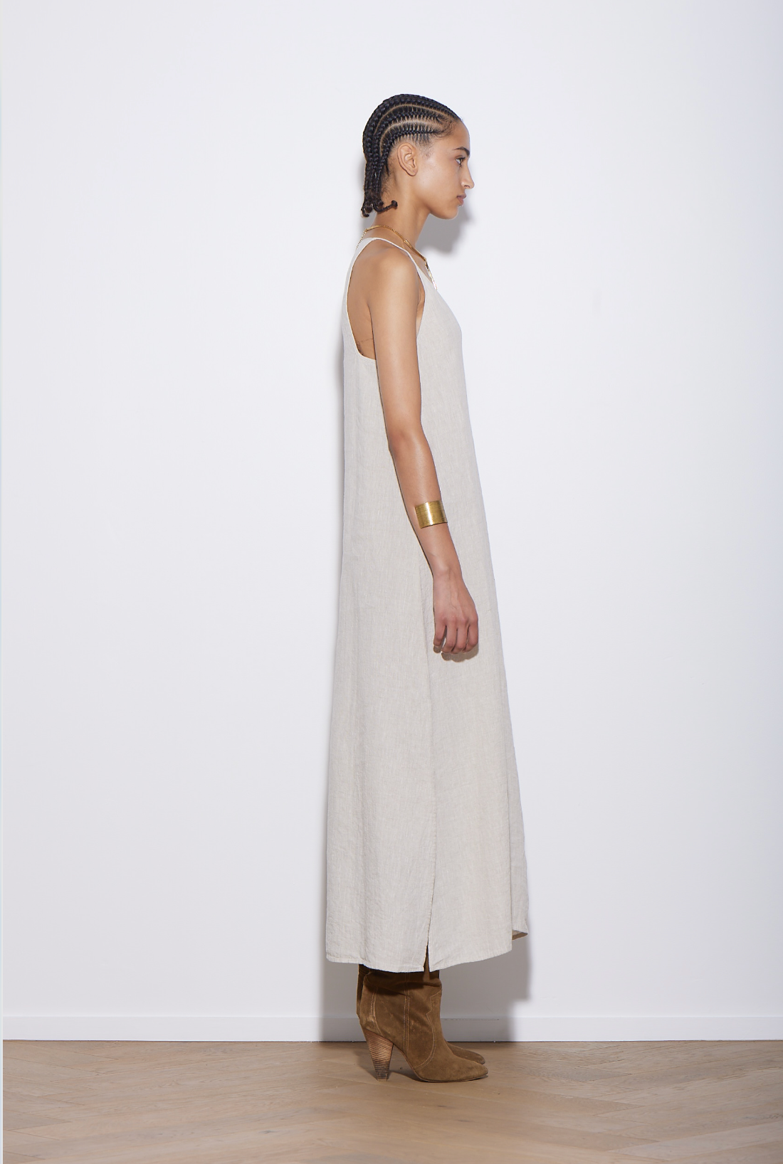 BASE DRESS NATURAL LINEN