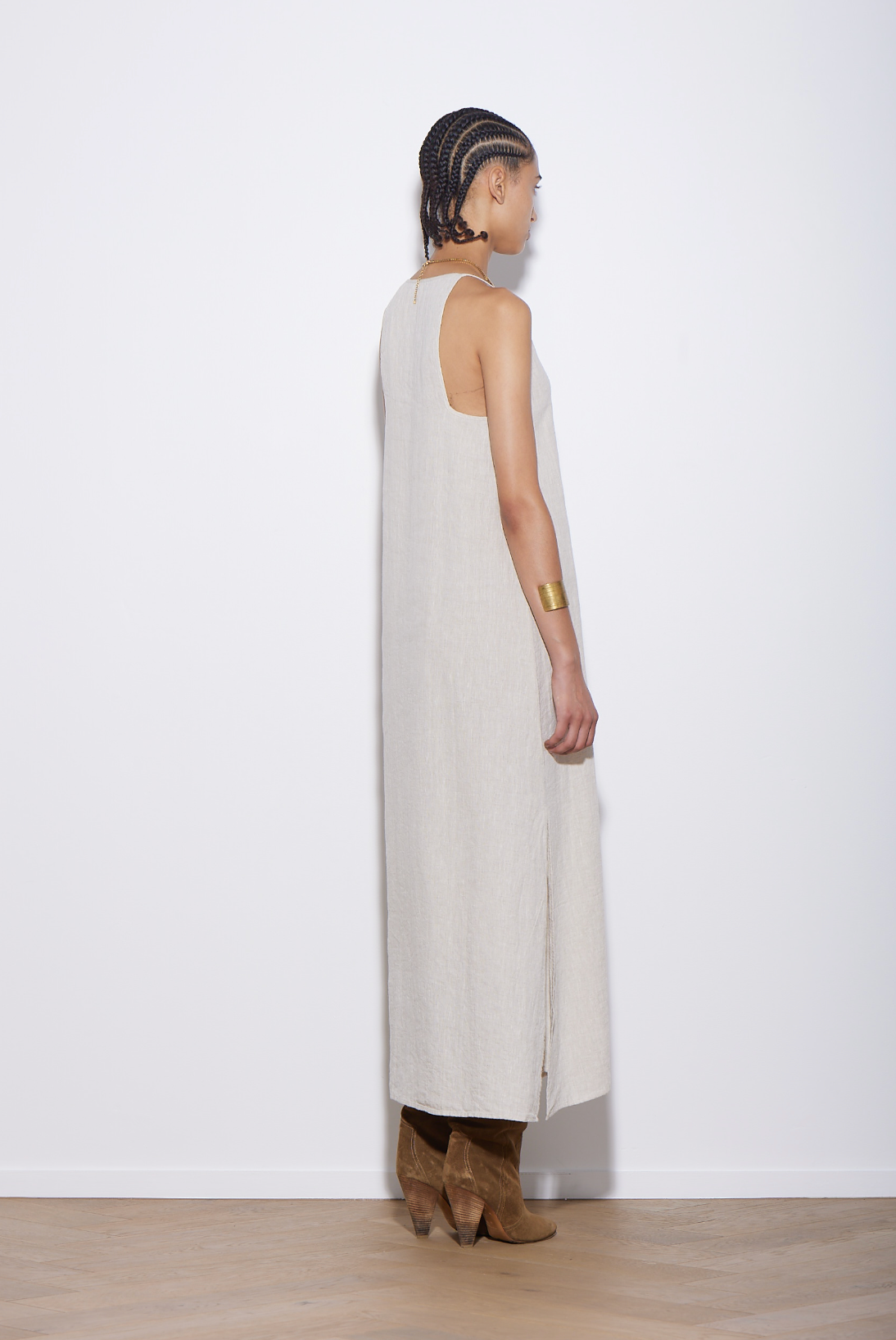 BASE DRESS NATURAL LINEN