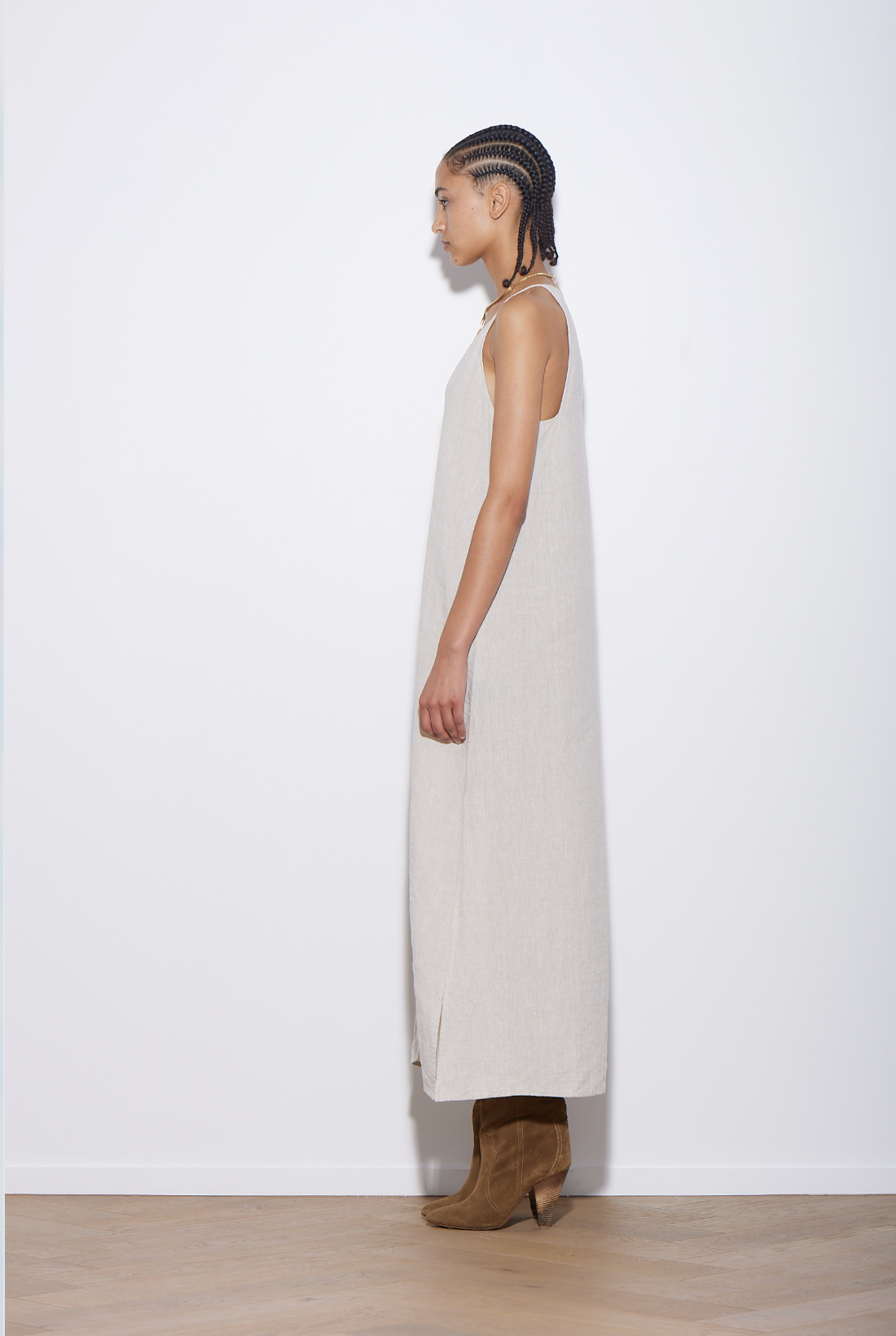 BASE DRESS NATURAL LINEN