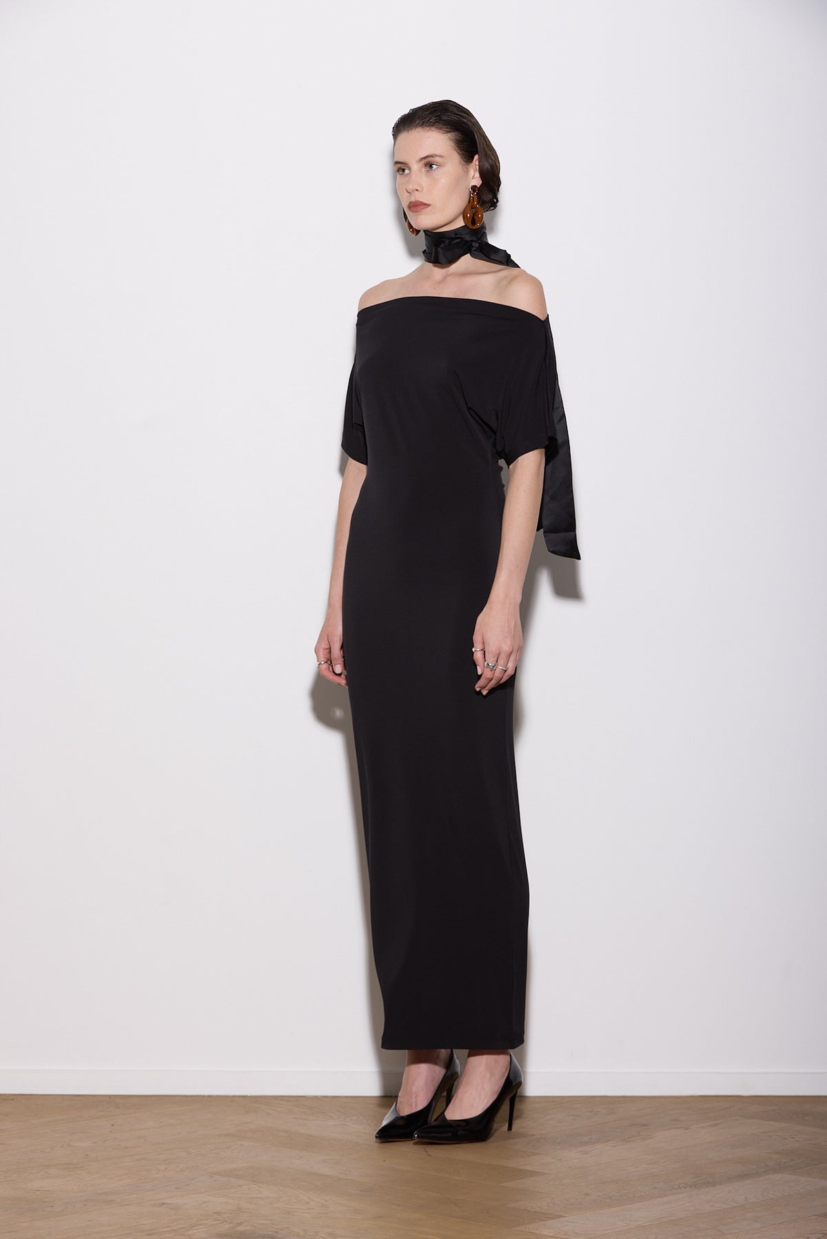 SENNA DRESS LONG BLACK