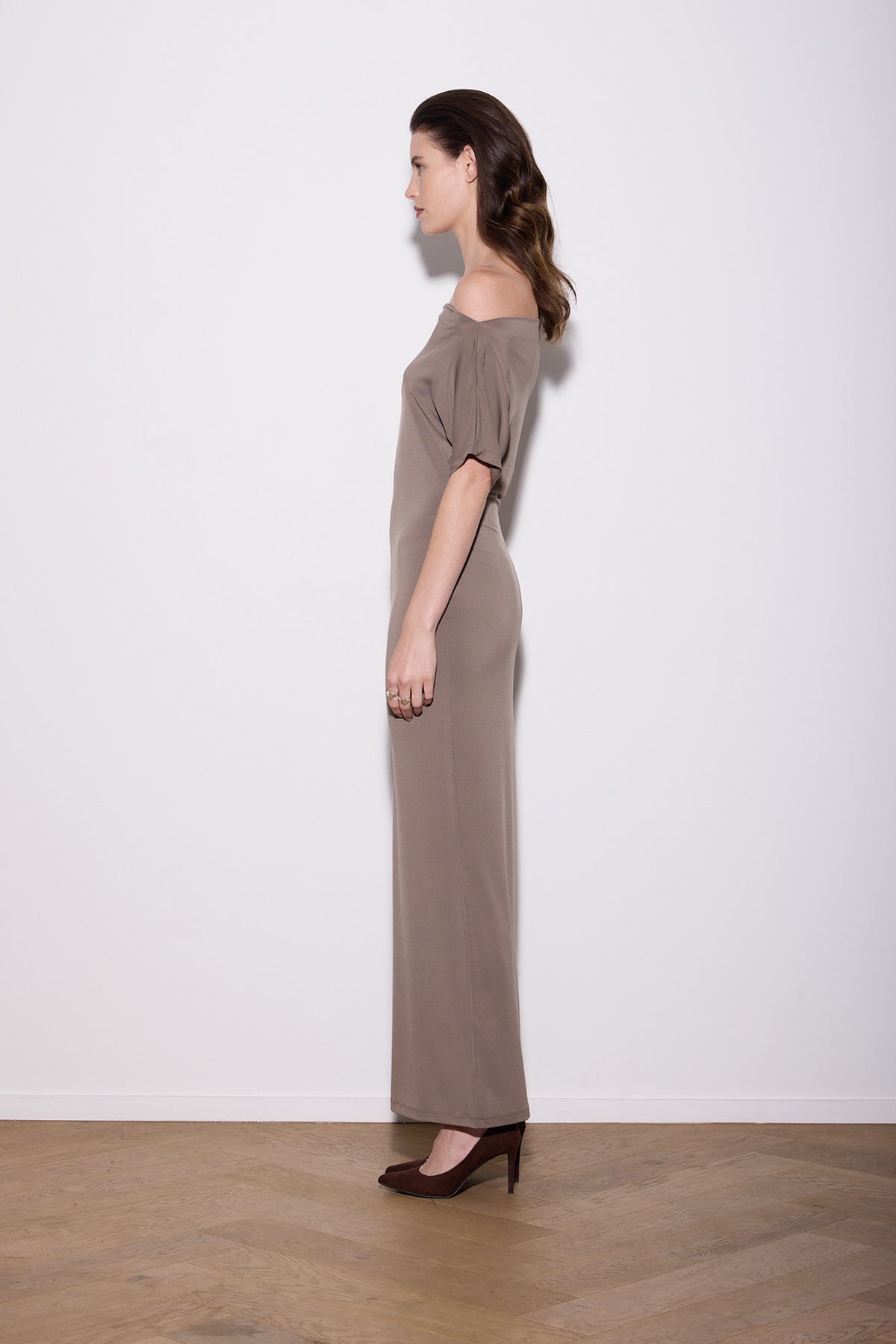 SENNA KLEID LANG SCHWARZ