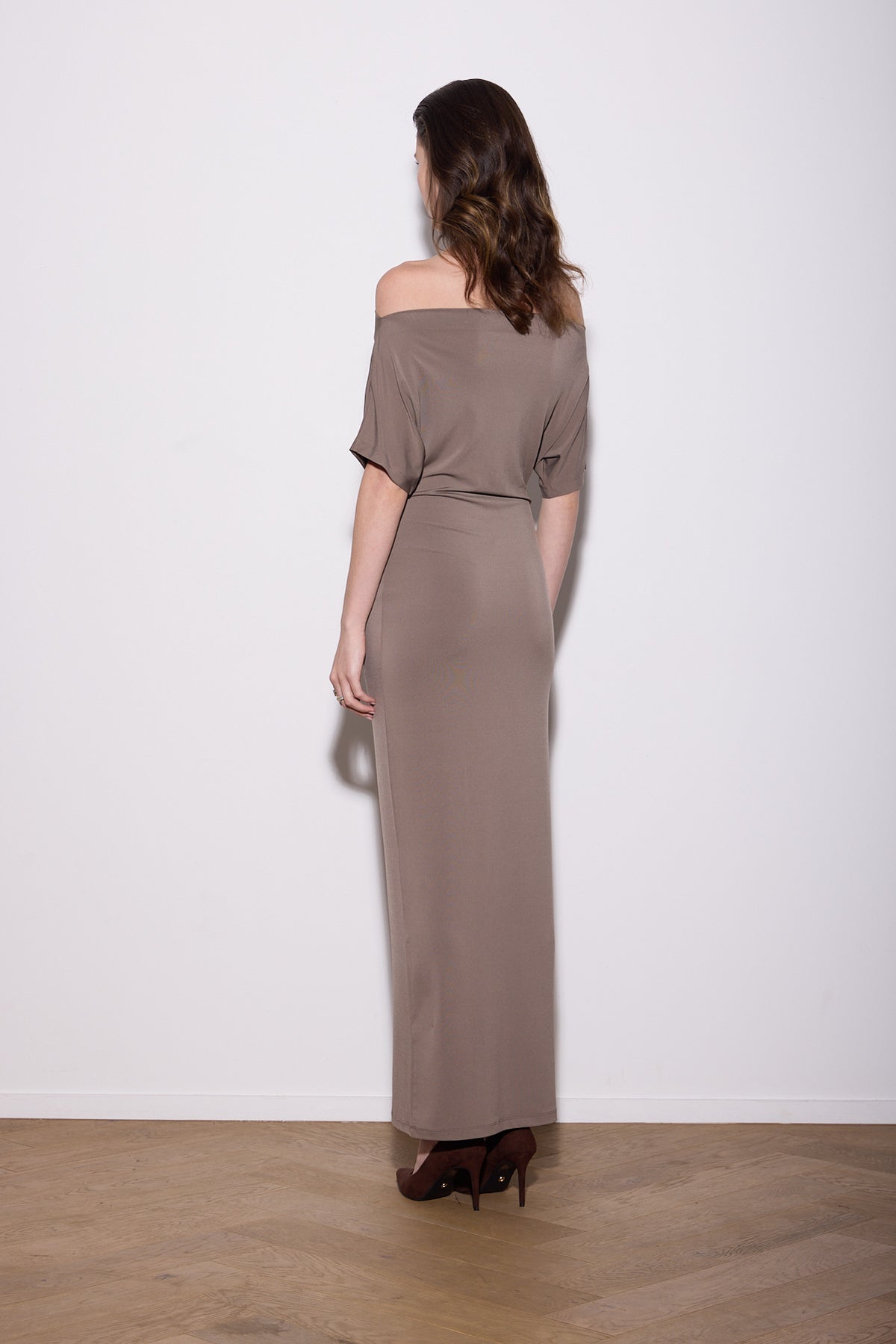 SENNA KLEID LANG SCHWARZ
