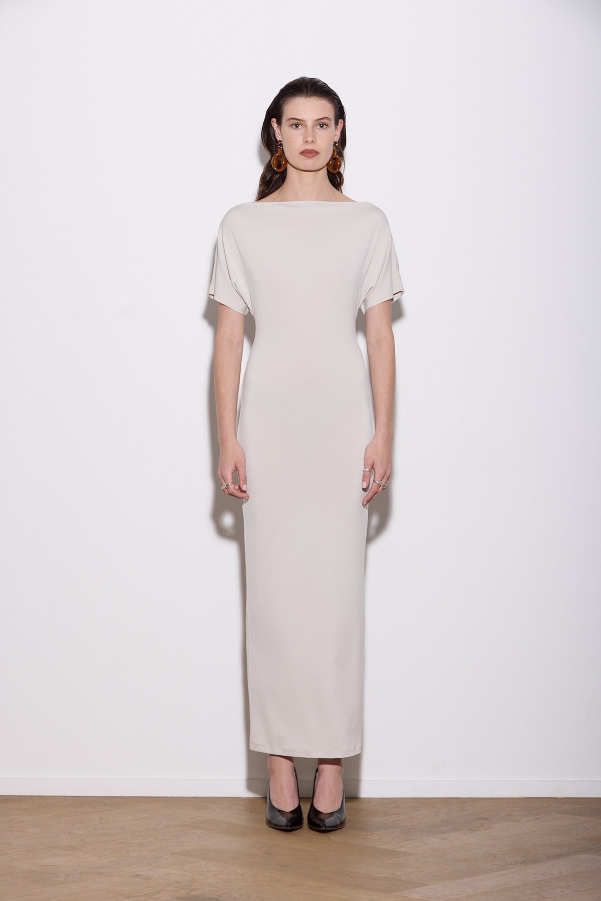 SENNA KLEID LANG SCHWARZ