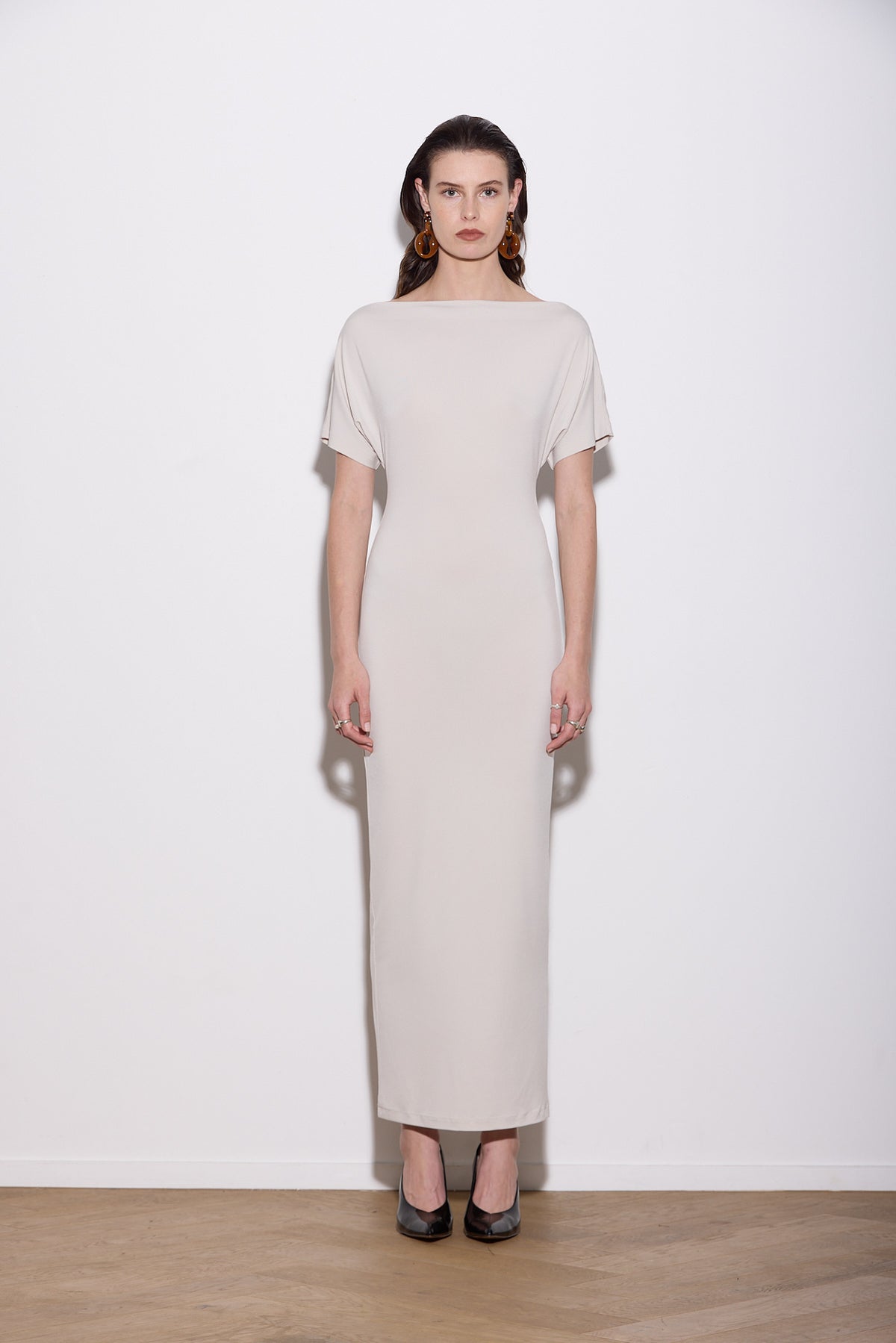 SENNA KLEID LANG SCHWARZ