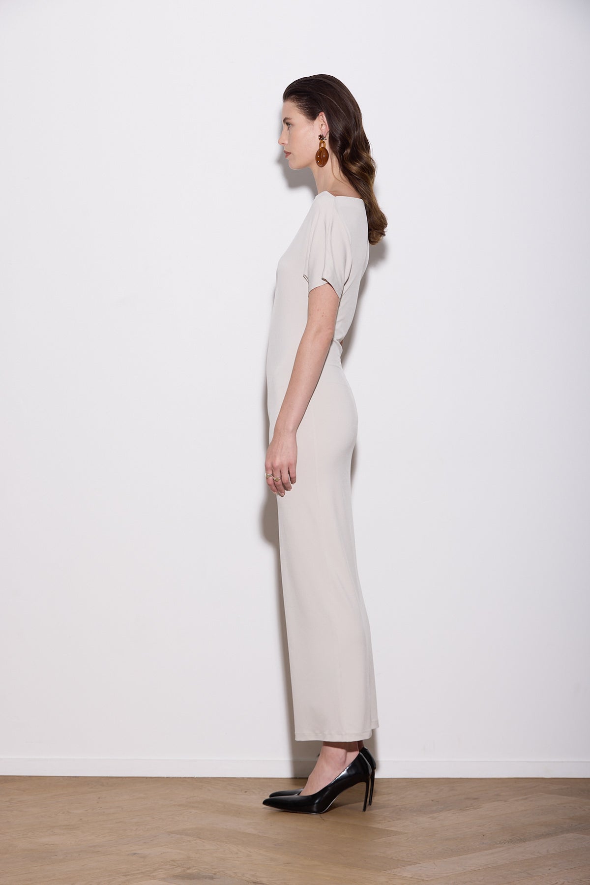 SENNA KLEID LANG SCHWARZ