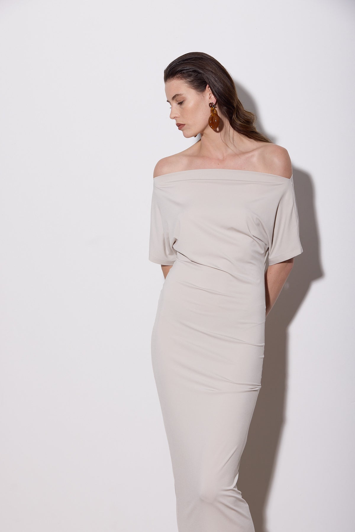 SENNA KLEID LANG SCHWARZ