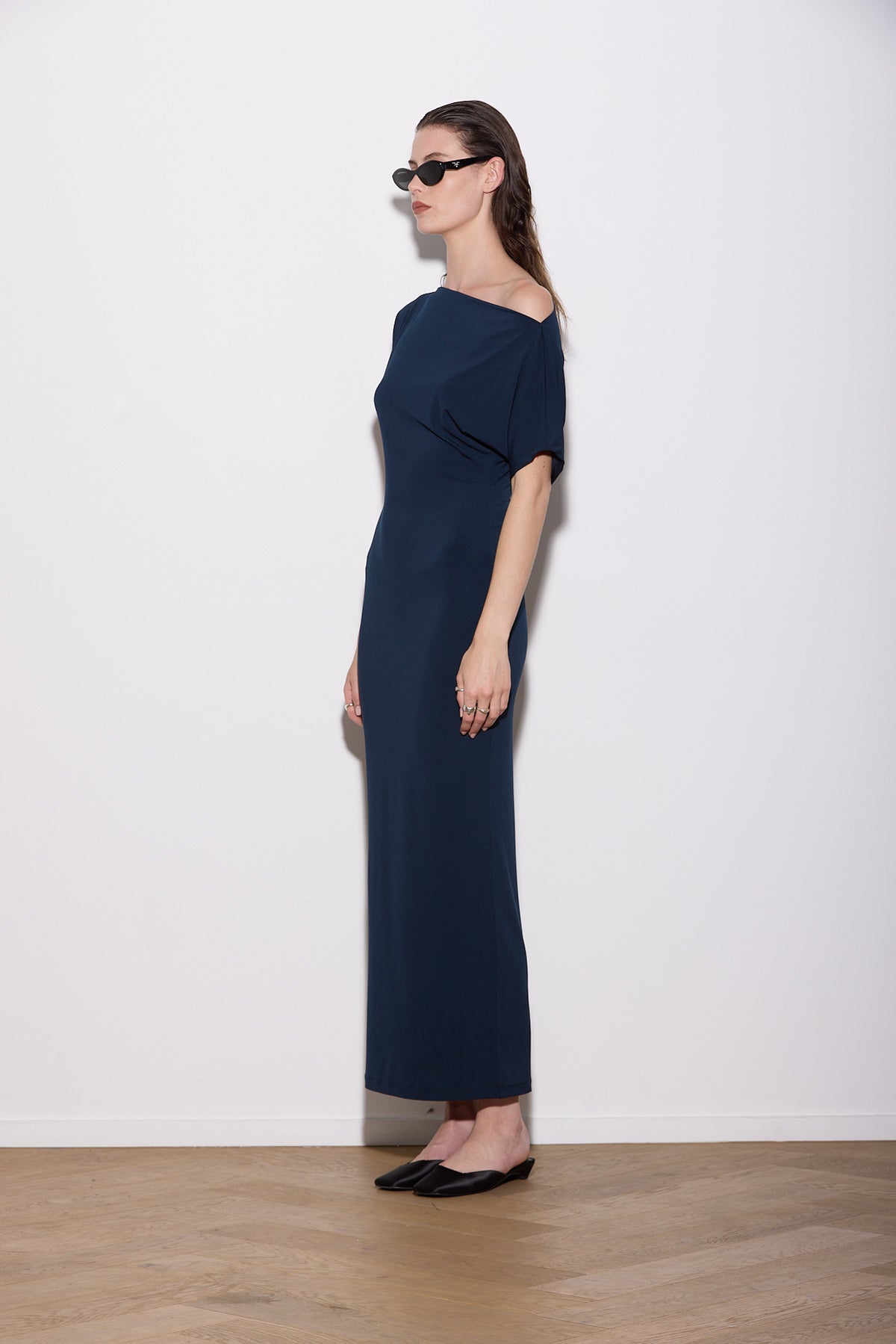 SENNA DRESS LONG DARK NAVY