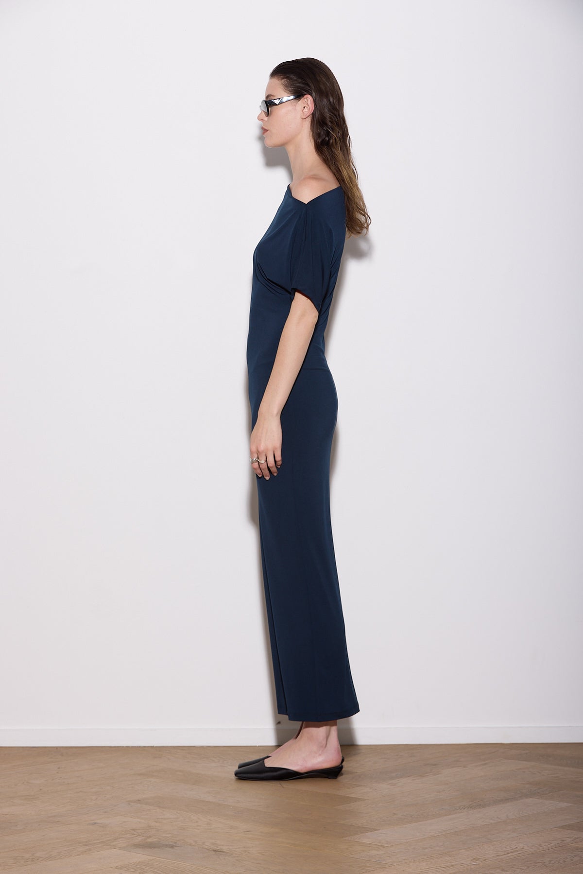 SENNA DRESS LONG DARK NAVY