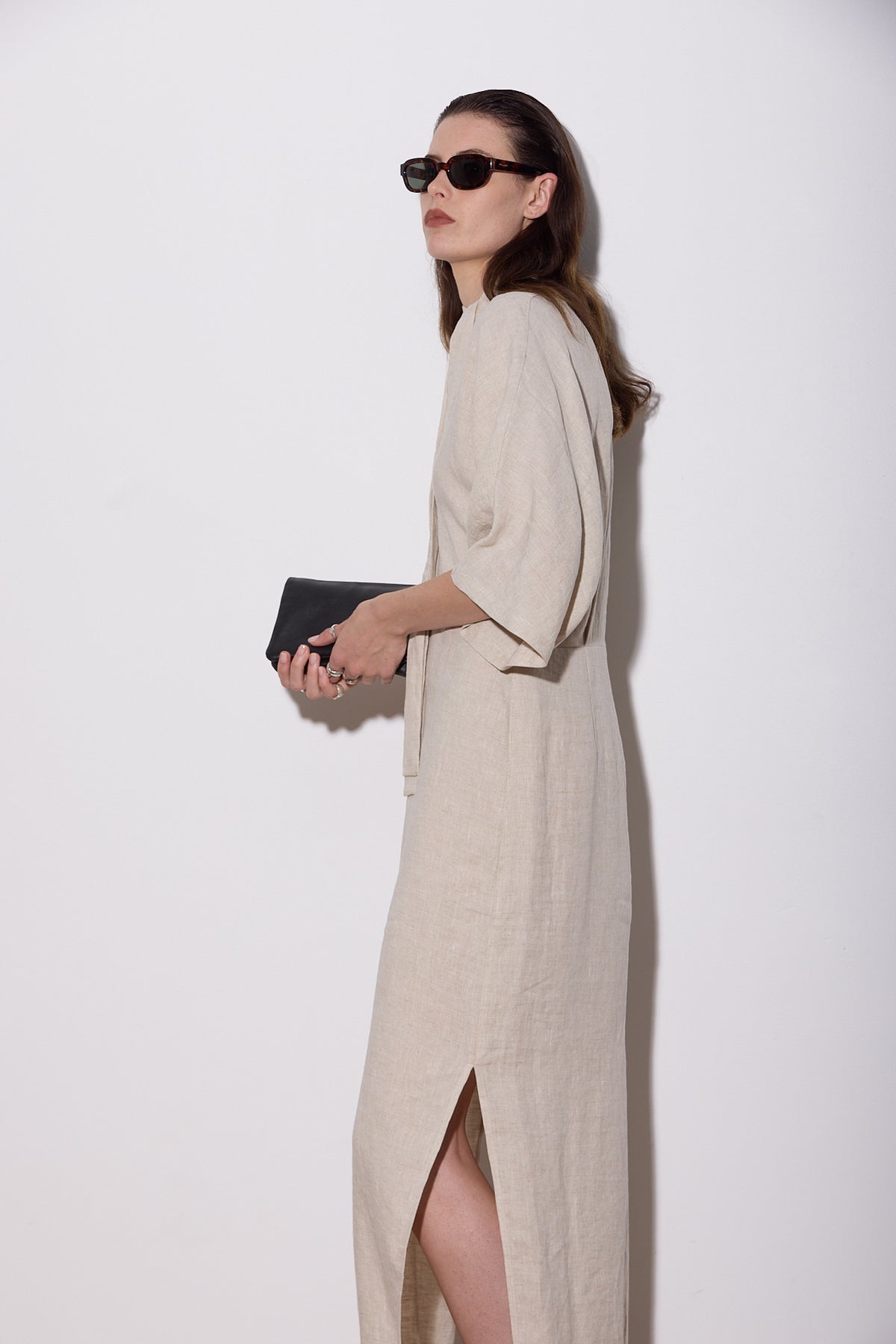 SHAKIRA DRESS MAXI NATURAL LINEN