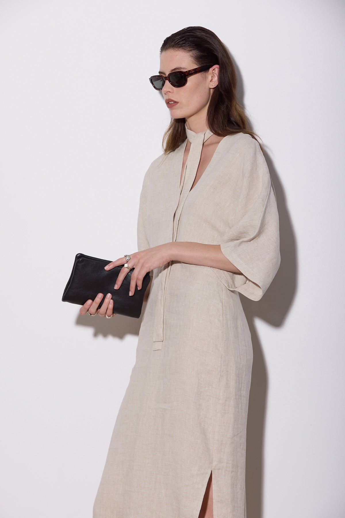 SHAKIRA DRESS MAXI NATURAL LINEN