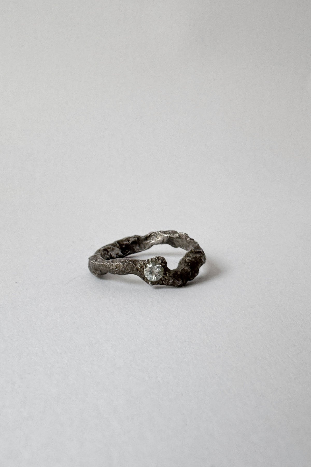 OXIDISED SILVER & AQUAMARINE