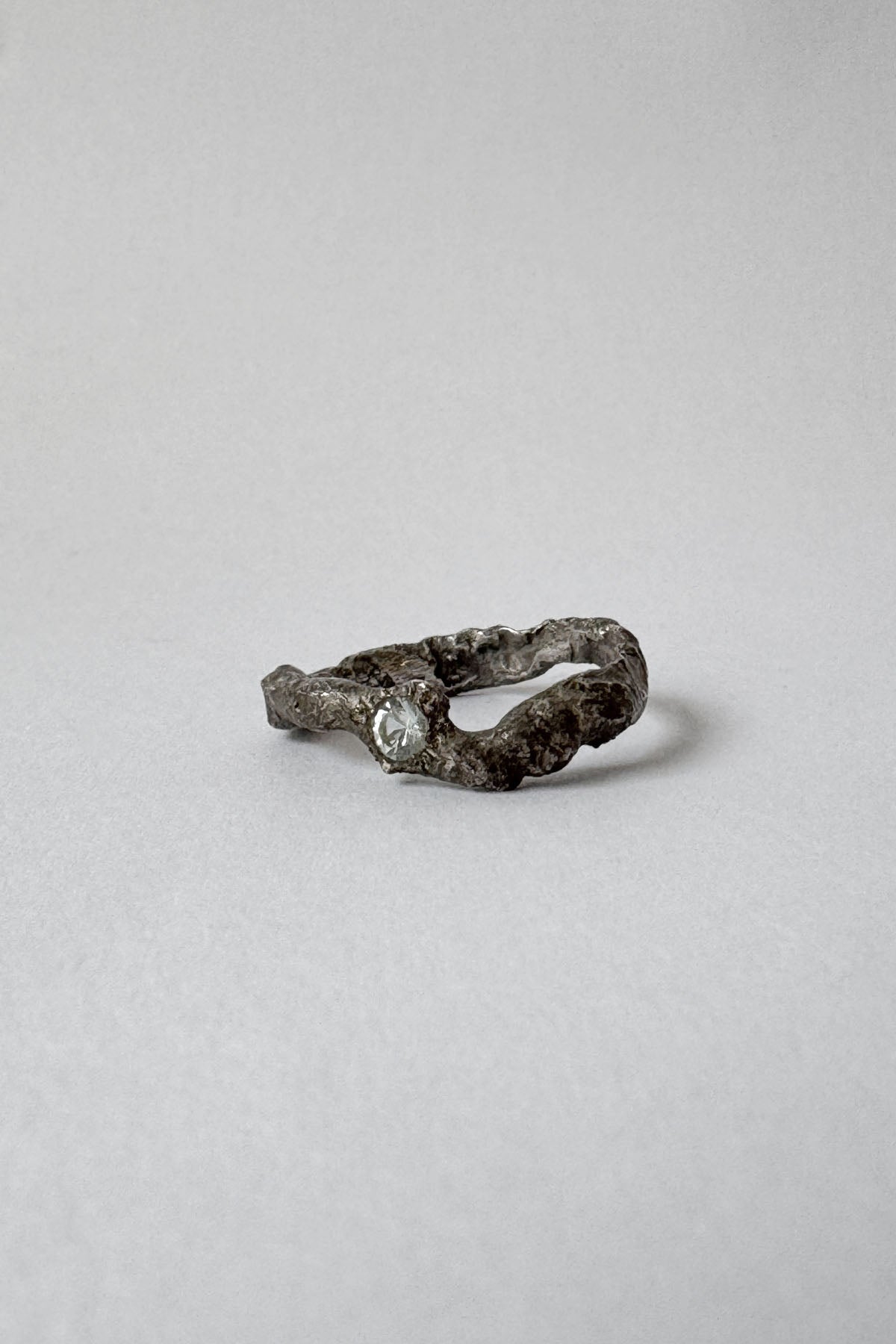 OXIDISED SILVER & AQUAMARINE