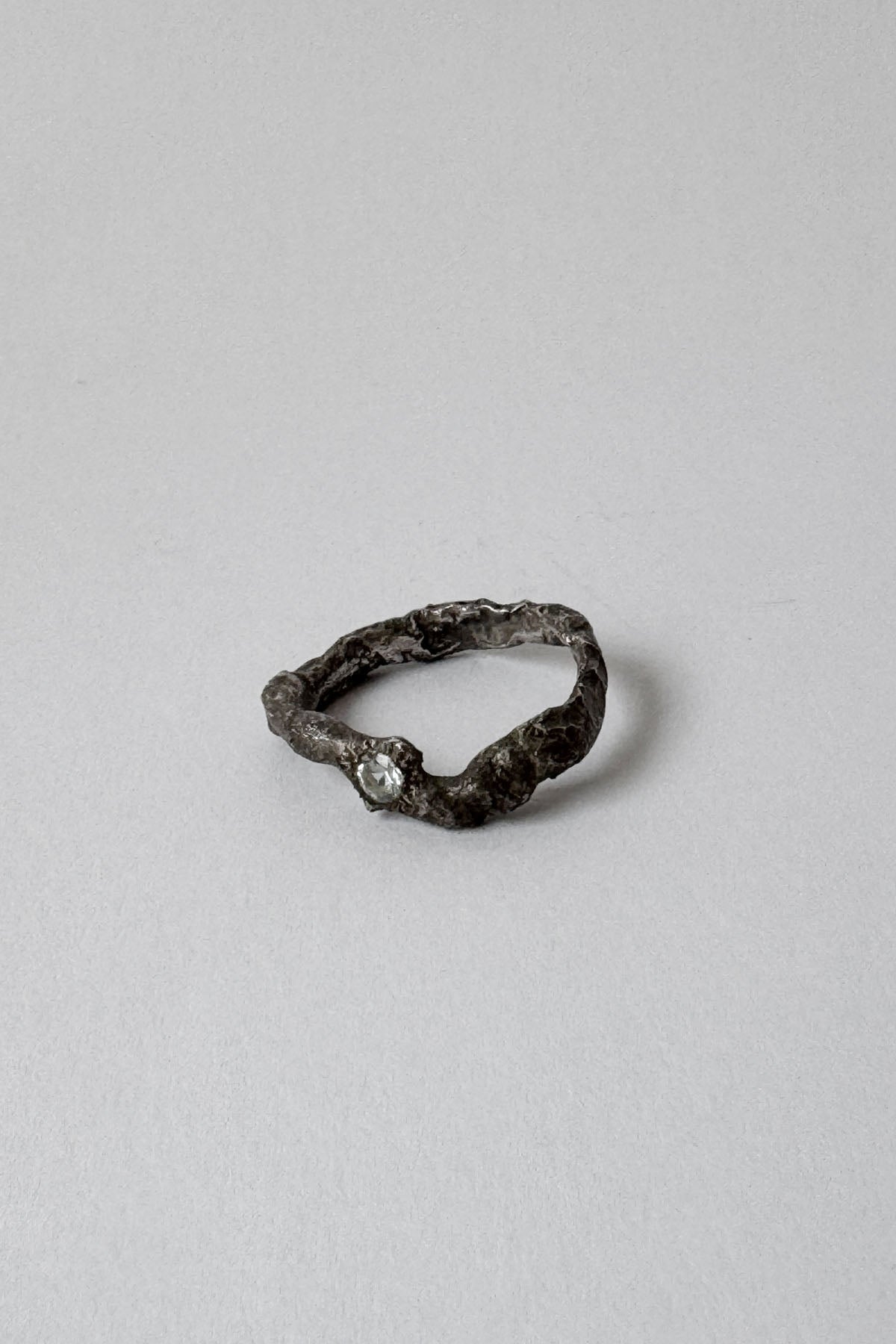 OXIDISED SILVER & AQUAMARINE