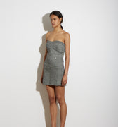 STARLET DRESS GREY HERRINGBONE - KNUEFERMANN 