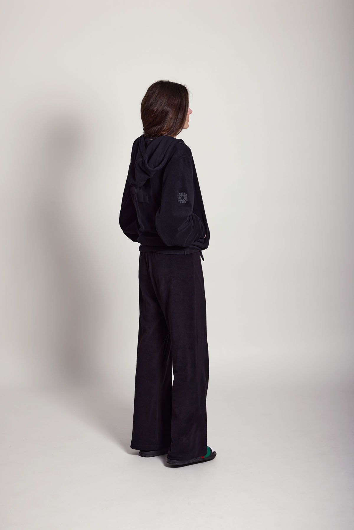 ZIP HOODY MONOGRAM BLACK