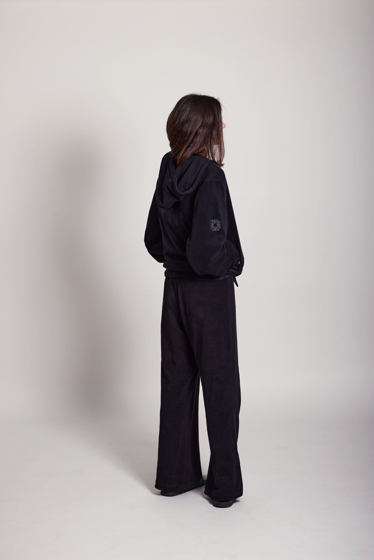 ZIP HOODY MONOGRAM BLACK