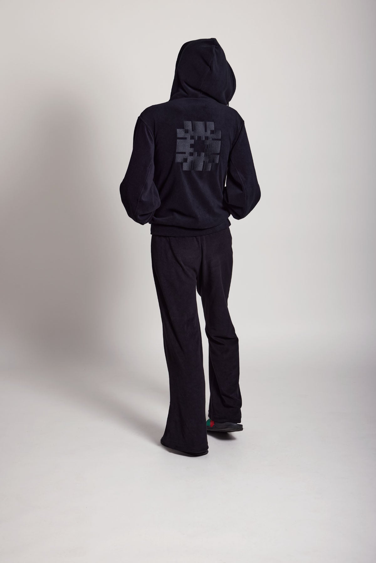 ZIP HOODY MONOGRAM BLACK