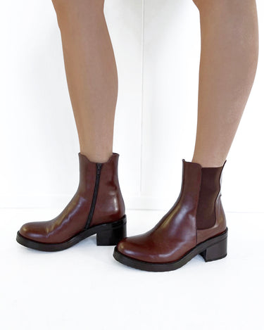 Trumans KNUEFERMANN Ankle Boots Cognac Leather Women’s Fashion Footwear -005