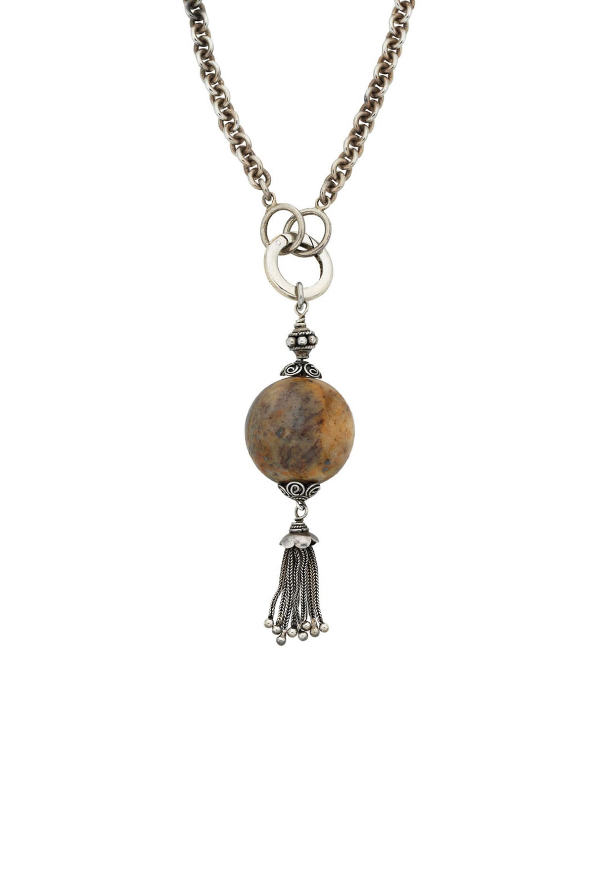 SILVER AND MARBLE NECKLACE