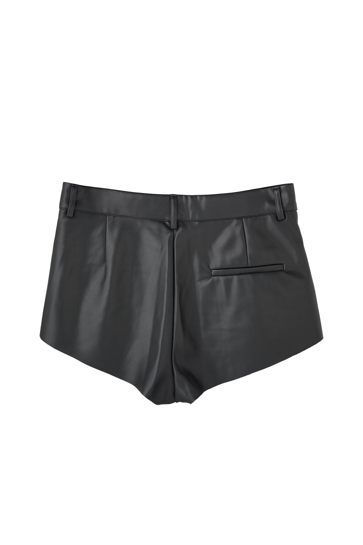 VEGAN LEATHER TUX SHORTS