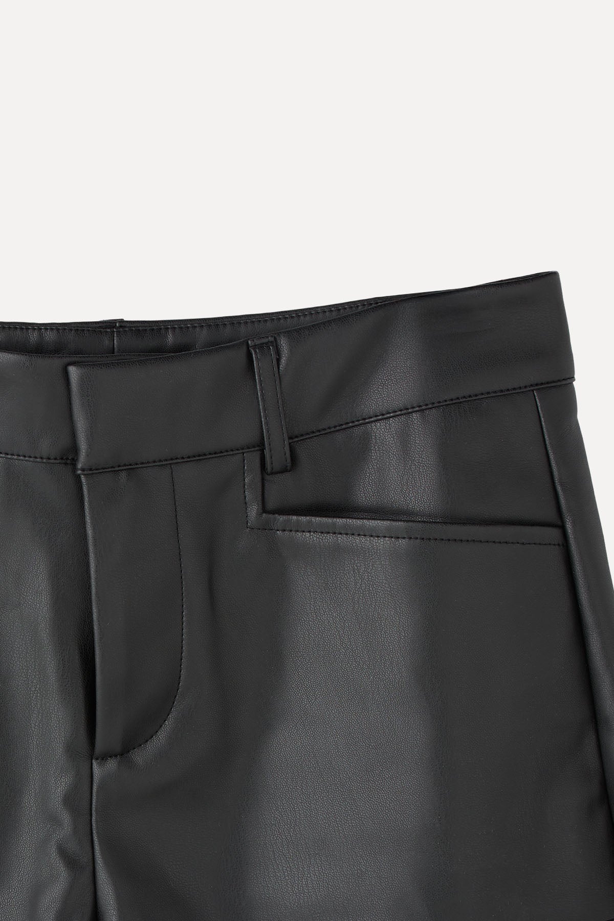 VEGAN LEATHER TUX SHORTS RUNWAY